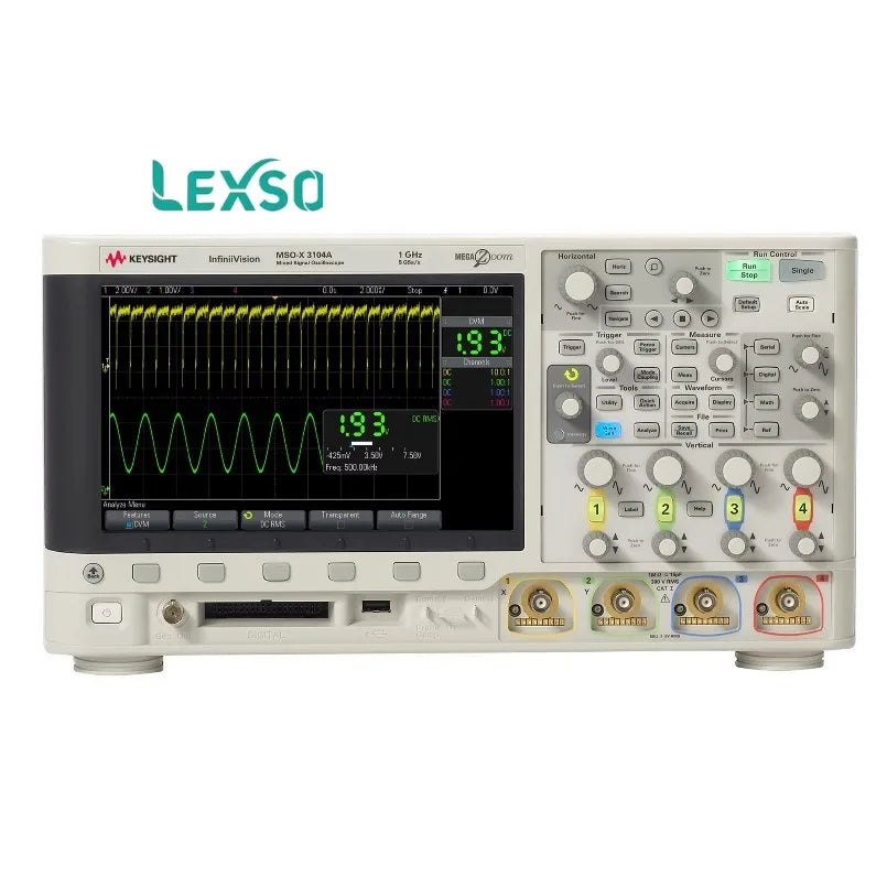 Keysight MSOX3104A Mixed Signal Oscilloscope: 1 GHz, 4 Analog and 16 Digital Channels lexso