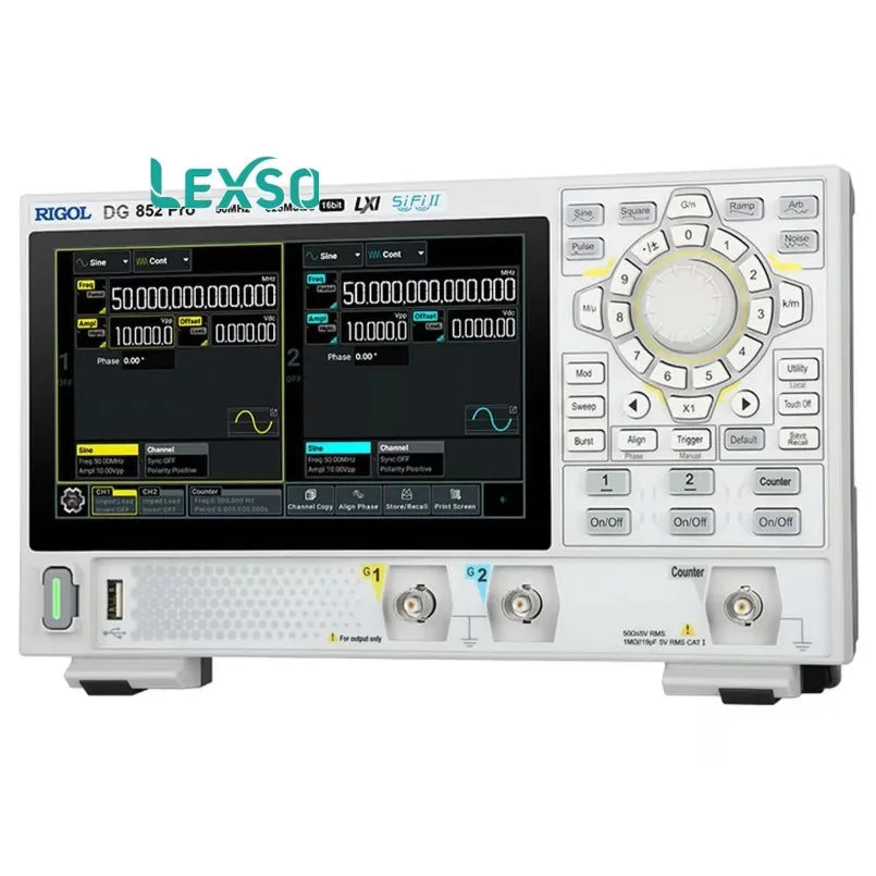 RIGOL DG852 PRO Versatile High-Fidelity Dual-Channel Function / Arbitrary Waveform Generator for Precise Signal Simulation lexso