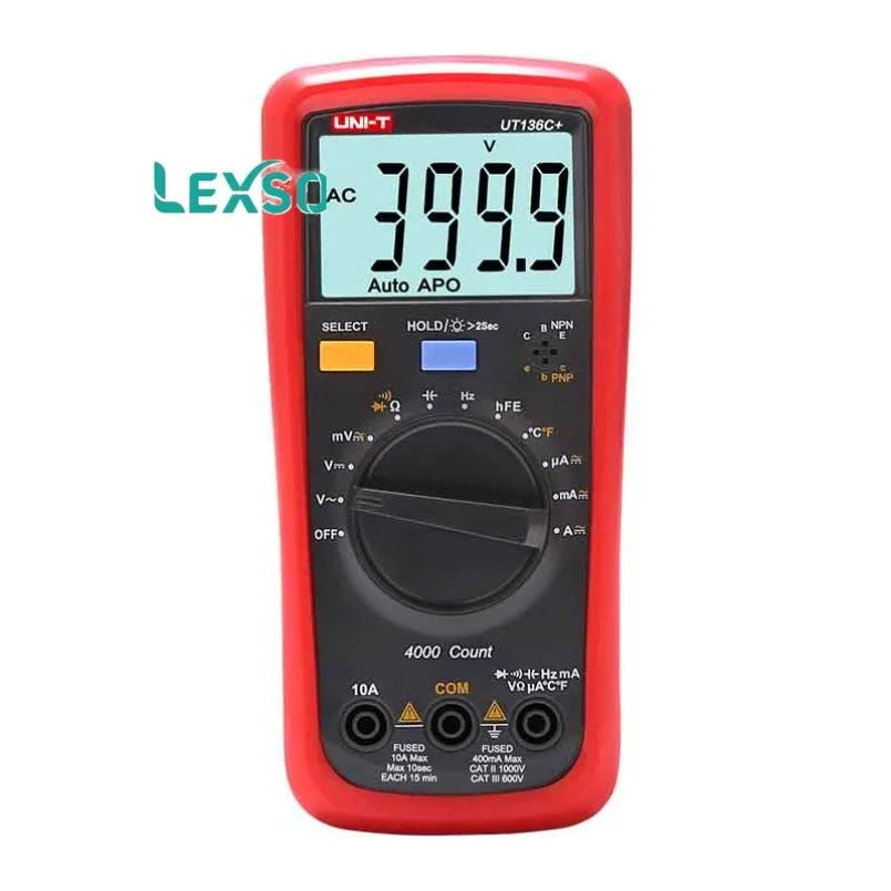 UNI-T UT136C+ High Quality Digital Micro Multimeter Tester Automatic Range with High Resolution LCD Display Instrument    ytdi
