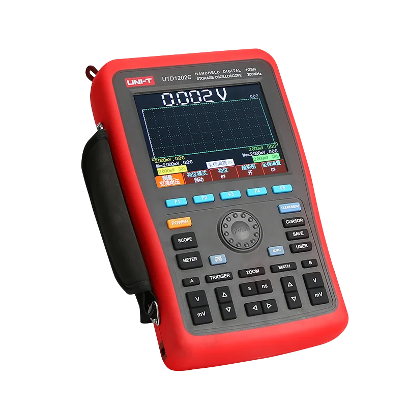 UNI-T UTD1202C Handheld Digital Storage Oscilloscope 200MHz Bandwidth 1GSA/s Sample Rate 7.5kpts Memory Depth lexso