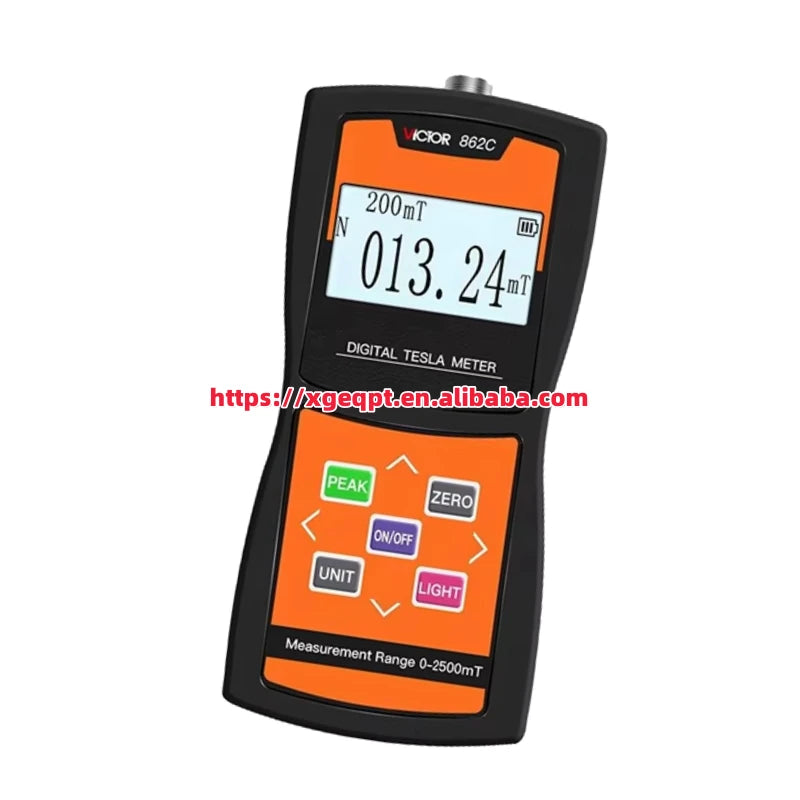 VICTOR 862C Wholesale Handheld AC/DC Gauss Tesla Meter Fluxmeter Surface Magnetic Field Tester Digital Gauss Meter Magnetometer   ytdi