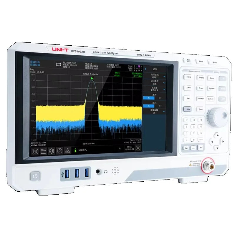 UNI-T UTS1015B Spectrum Analyzer 9kHz-1.5GHz -98dBc/Hz RBW 1Hz-1MHz -161dBm 10.1 Inch Touch Screen lexso