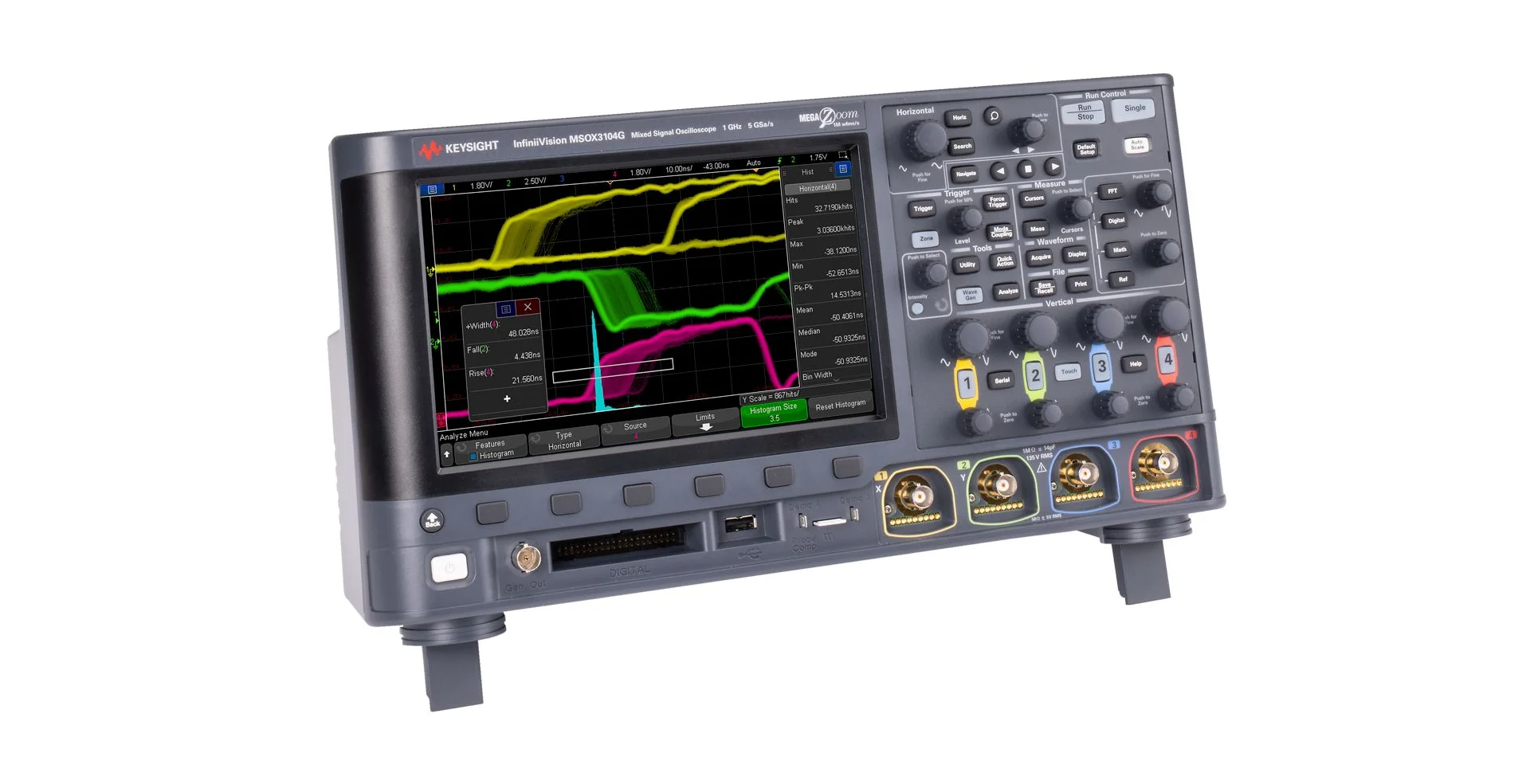 TTLTES KEYSIGHT MSOX3024G/MSOX3022G Mixed Signal Oscilloscope 200 MHz 5 GSa/s 4/2 Analog Plus 16 Digital Channels
