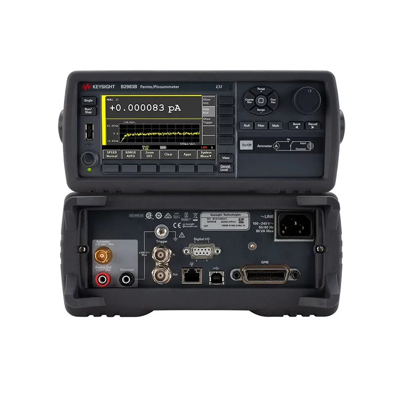 Keysight B2987B Electrometer/High Resistance Meter, 0.01fA, 0.01 fA minimum measurement resolution, 20,000 readings/s