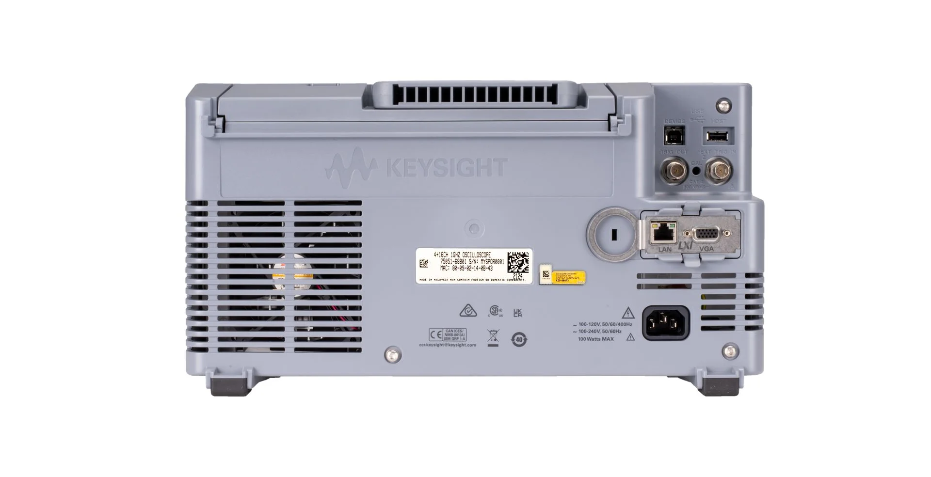 TTLTES KEYSIGHT MSOX3024G/MSOX3022G Mixed Signal Oscilloscope 200 MHz 5 GSa/s 4/2 Analog Plus 16 Digital Channels