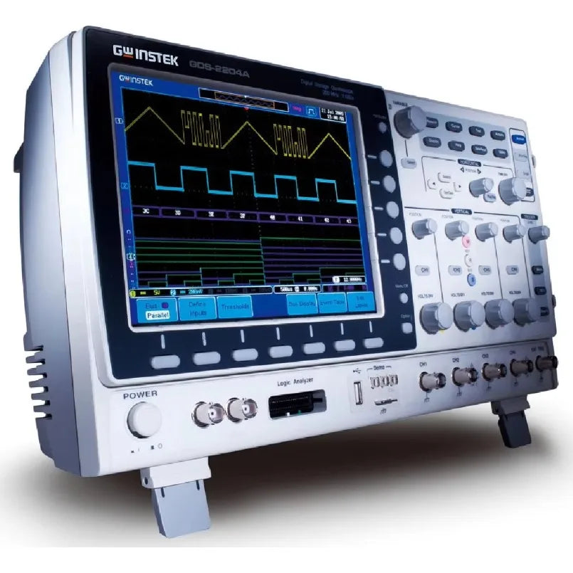 GW Instek GDS-2204A 4Channel Oscilloscope 200 MHz Bandwidth 2GSa/s Sample Rate Ideal for Electronics R&D  lexso