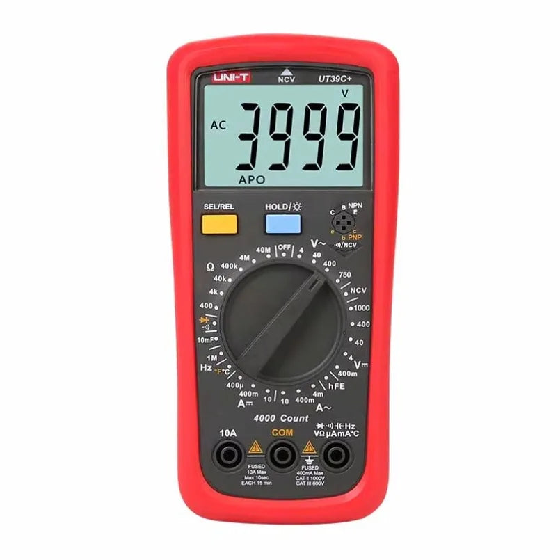 UNI-T UT39C+ DC Voltmeter Current 3999 Counting Multimeter Resistance Capacitance Tester Diode Tester Electrical Instrument lexso