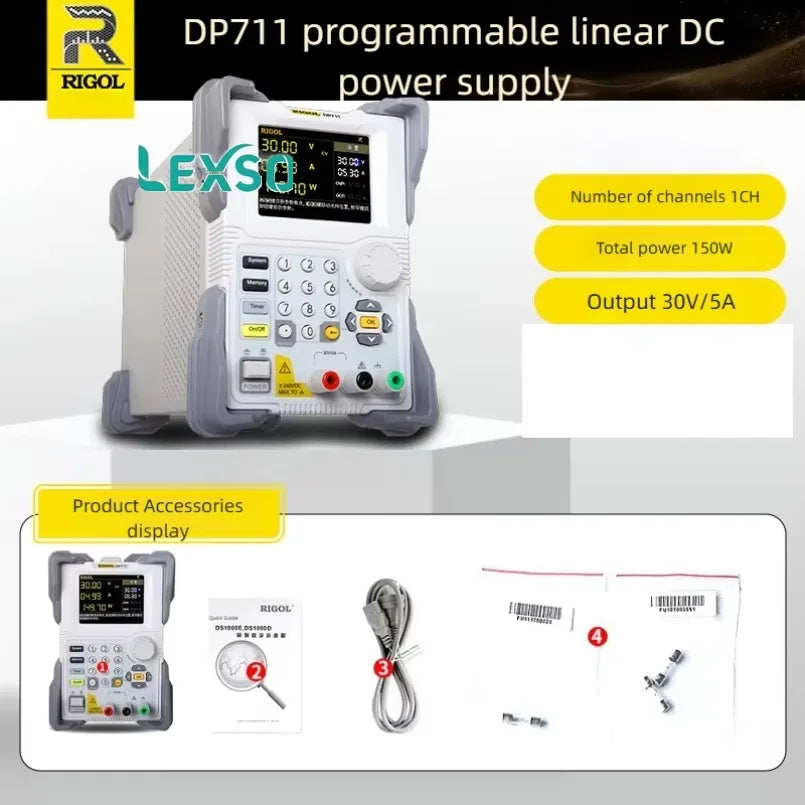 High Accuracy Rigol DP711 DP712 Programmable DC Power Supply 50V 3A Linear Regulation Lab  lexso