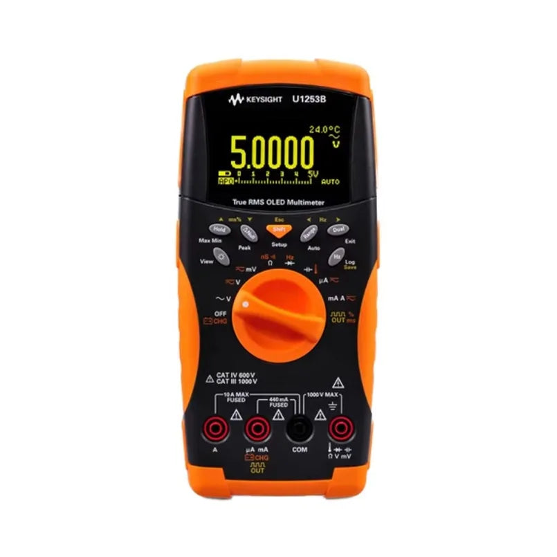 Keysight U1253B Handheld Digital Multimeter 50K counts DMM with OLED display, frequency counter and square wave output.    ytdi