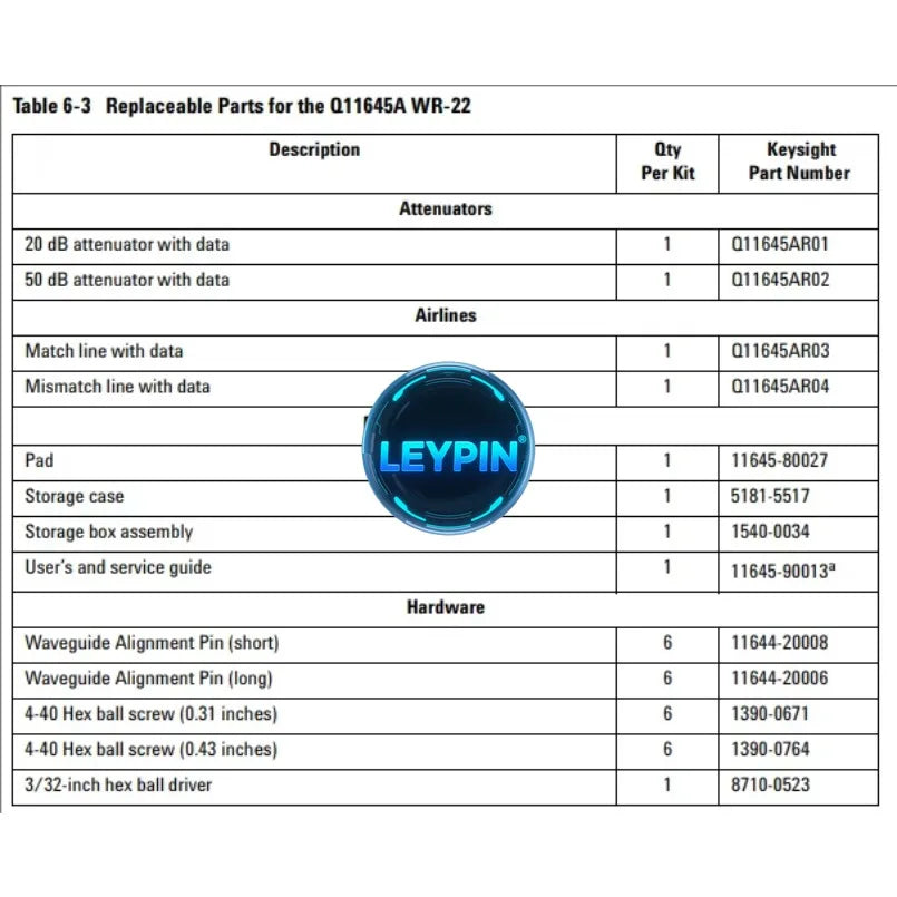 Keysight Q11645A Verification Kit, WR-22, 50 to 75 GHz ytdi