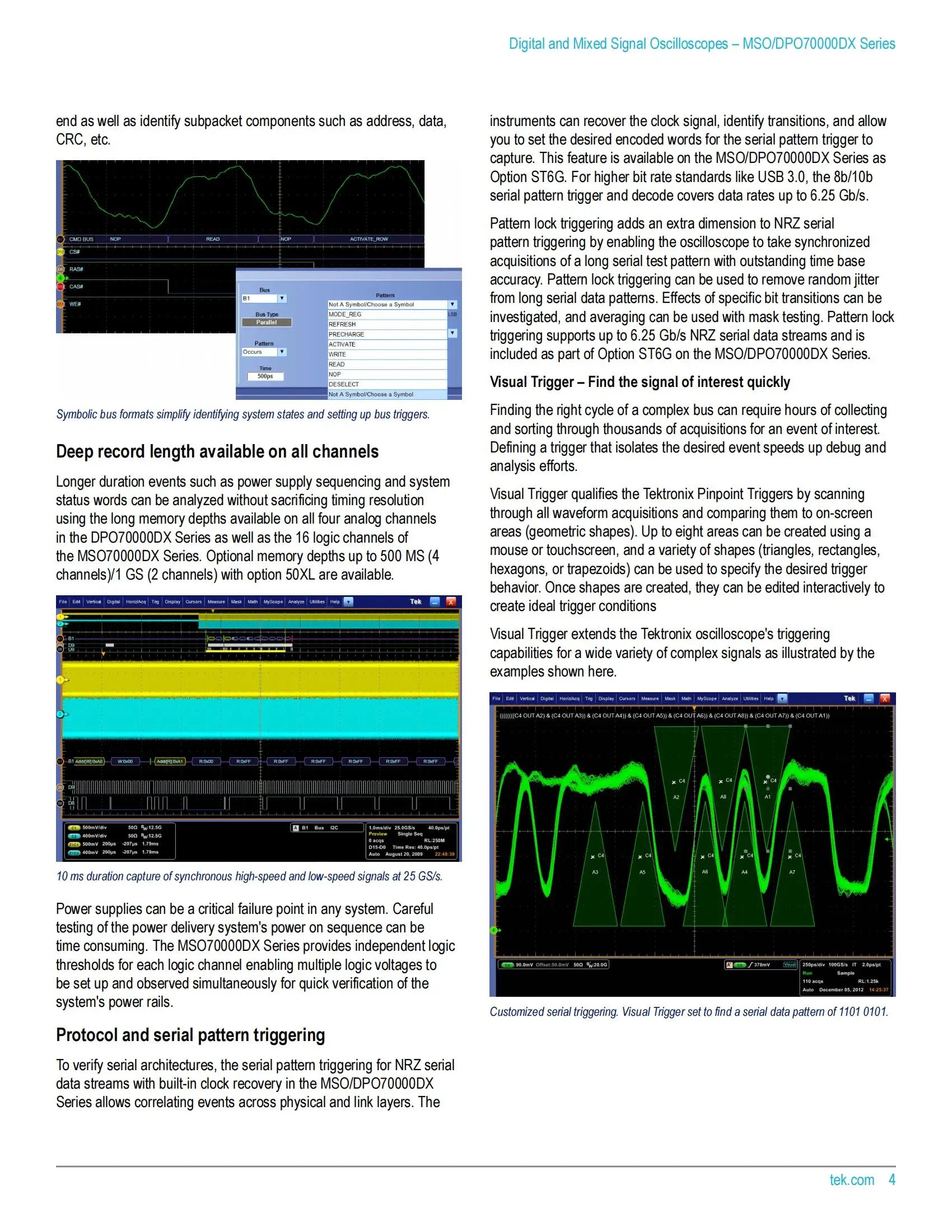 Tektronix Mixed Signal and Digital Phosphor Oscilloscopes 1 GHz - 10 GHz 4 / 6 / 8 Channels MSO72304DX Price Contact Us   ytdi
