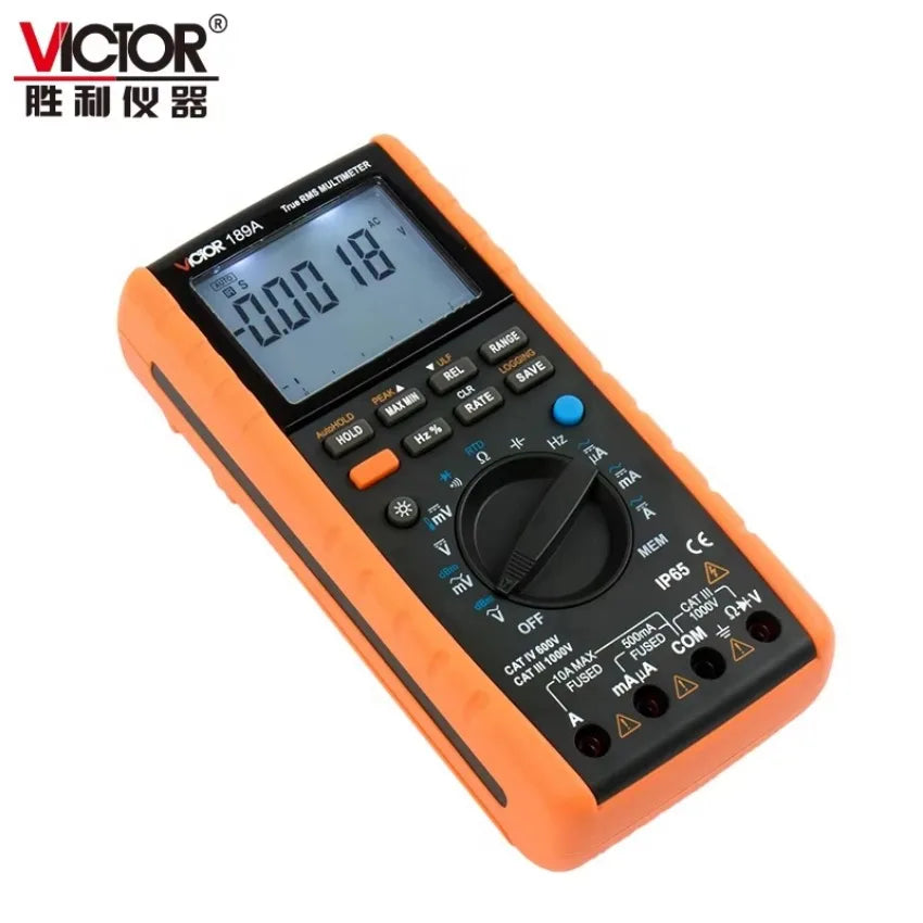 VICTOR VC189A True RMS Digital Multimeter Automatic / Manual Range AC DC 1000V 10A With RTD Thermocouple DBm Meter LS   ytdi