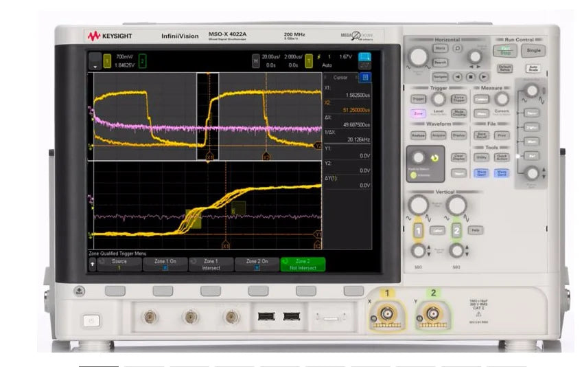 KEYSIGHT MSOX4022A Mixed Signal Oscilloscope: 200 MHz, 2 Analog Plus 16 Digital Channels