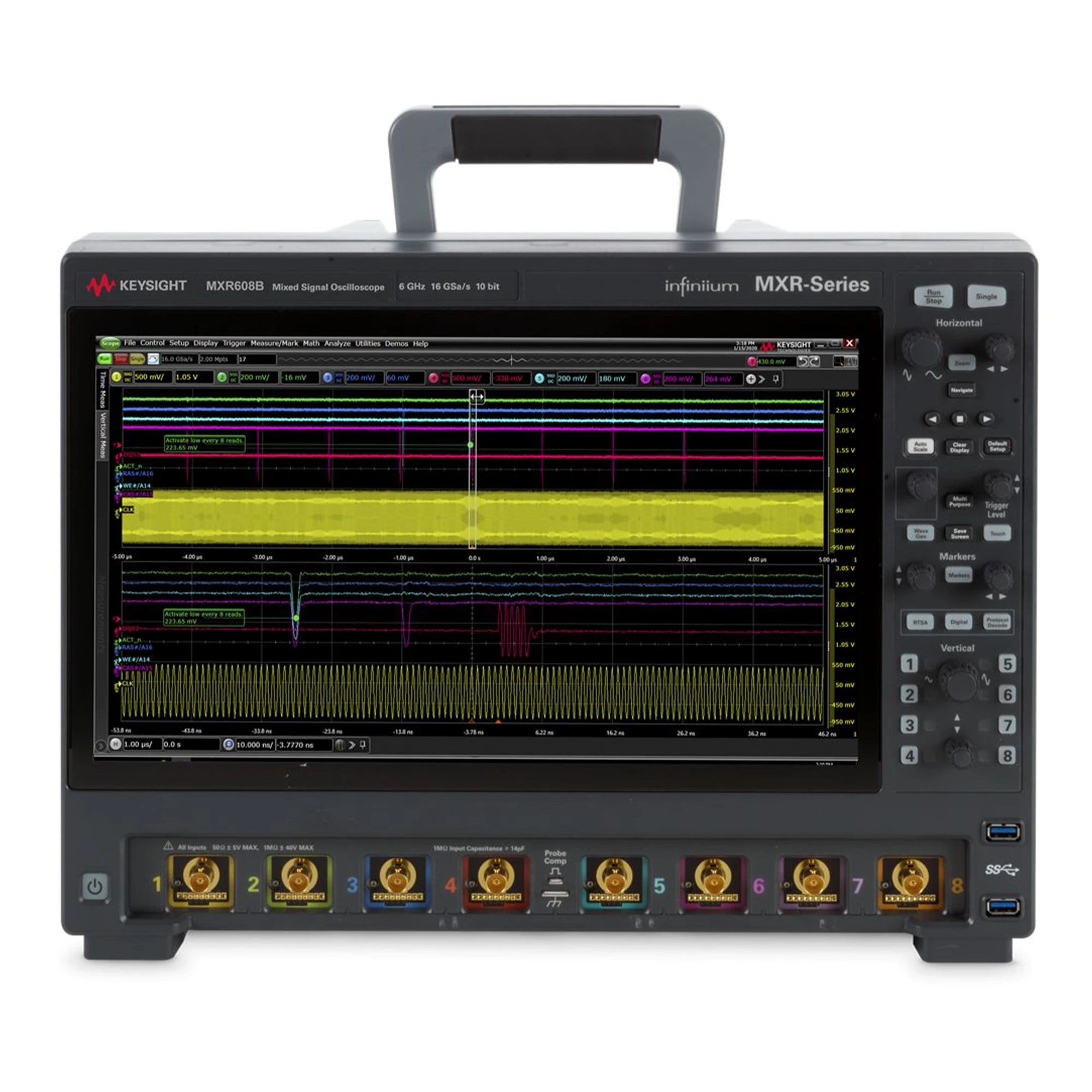 Keysight MXR608B Infiniium MXR Series Oscilloscope: 6 GHz, 8 Channels