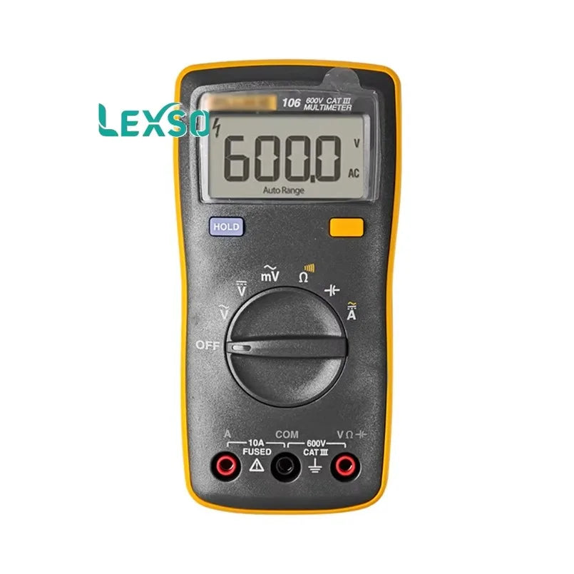 106 Handheld Digital Auto Range Digital Multimeter AC/DC Easily Carried Mini DMM Meter  lexso