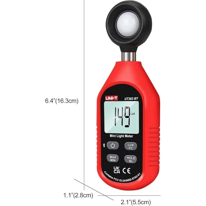 UNI-T Light Meter UT383BT Digital Illuminance Meter Candles Luxmeter for Film Photography Plants Photometer Lighting Intensity lexso