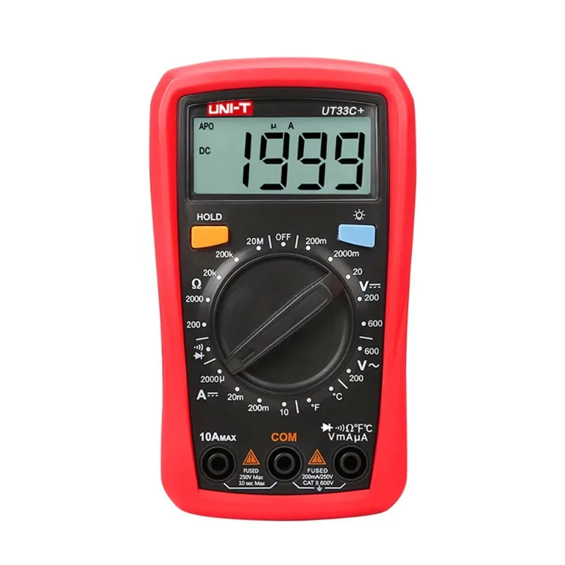 UNI-T UT33C+ 1999 Counts Auto Range DC Digital Multimeter German Multimeter Pocket Multimeter Handheld Test Current Voltmeter lexso
