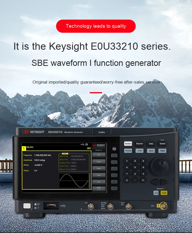 Keysight EDU33210 Series SBE Waveform Function Generator Customizable OEM Support-Models EDU33211A and EDU33212A 3-Year Warranty    ytdi
