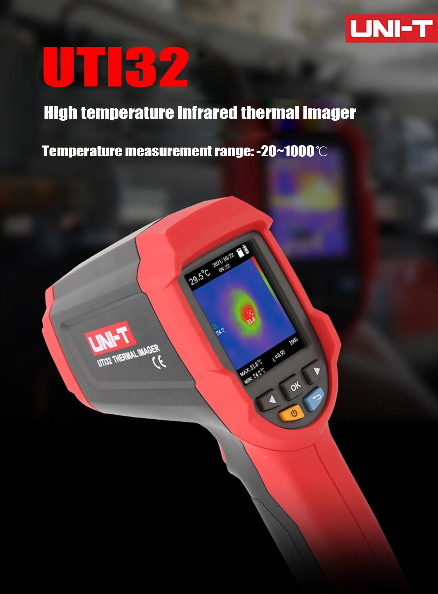 UNI-T UTI32 Thermal Imager High Temperature Thermal Imaging Camera Floor Heating Pipe Testing -20-1000 lexso