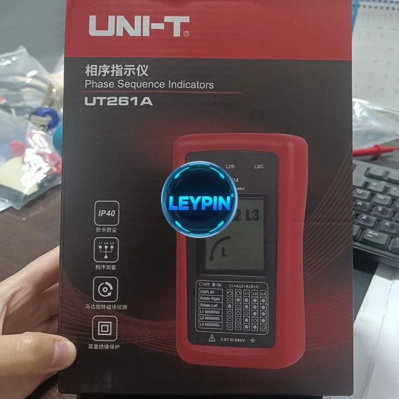 UNI-T UT261A 3-Phase Rotation Meter Sequence Tester AC Phase Sequence Indicator 40V-690V Lack Phase Meter Motor   lexso
