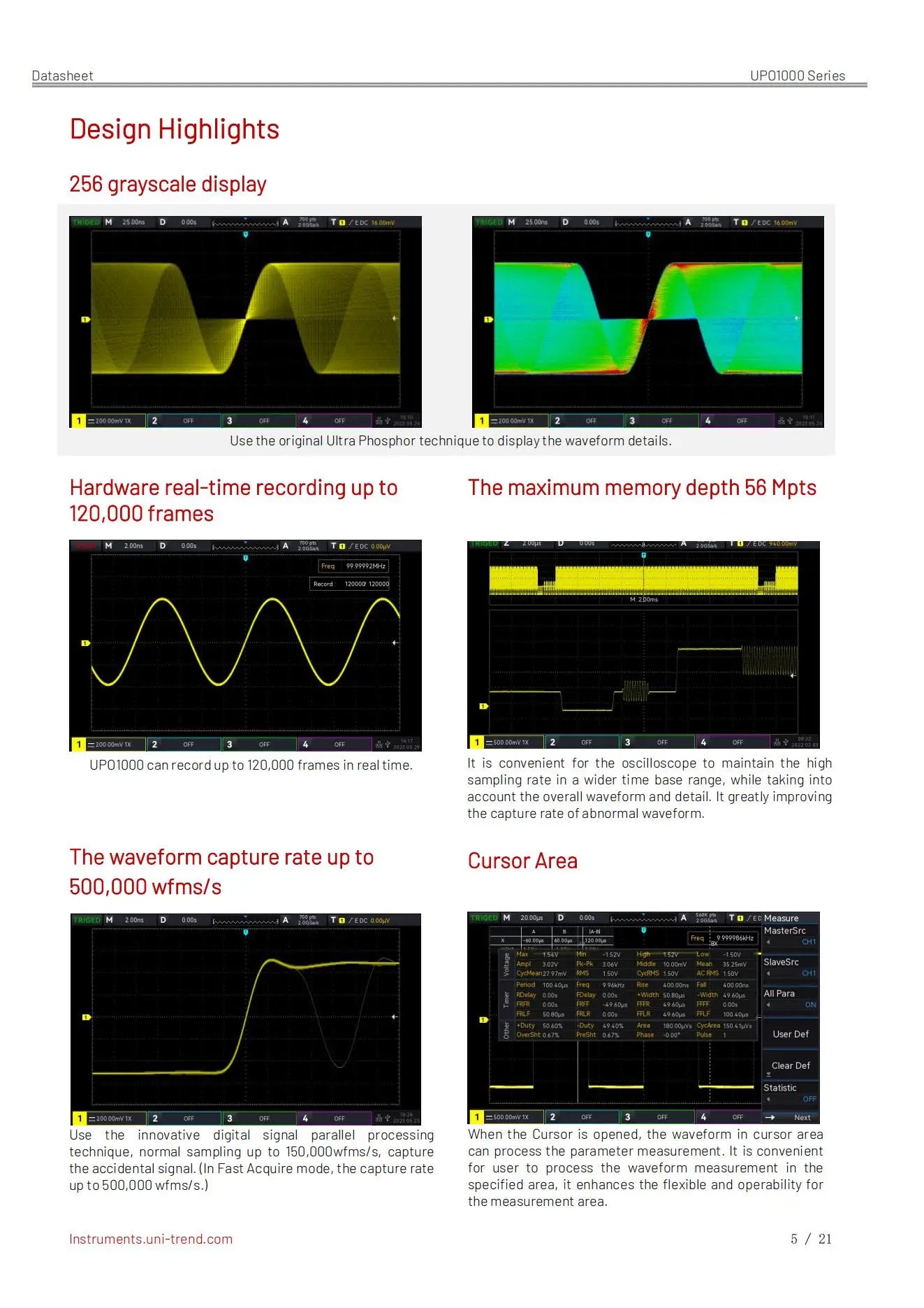 UNI-T UPO1204X - 200MHz 4Ch Digital Phosphor Oscilloscope