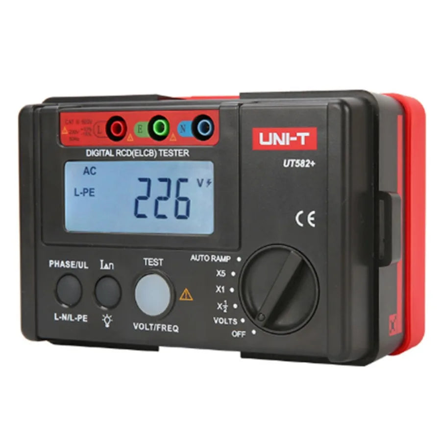 UNI-T UT582+ Digital RCD (ELCB) Tester Circuit Leakage Test AUTO RAMP Voltage 600V LS    ytdi