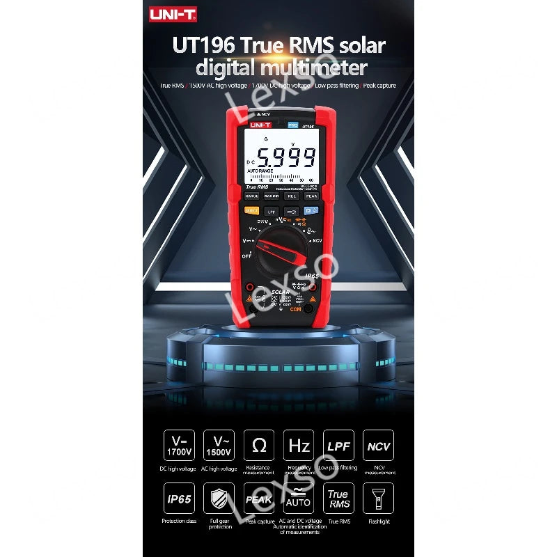 UNI-T UT196 True RMS Solar Digital Multimeter    ytdi