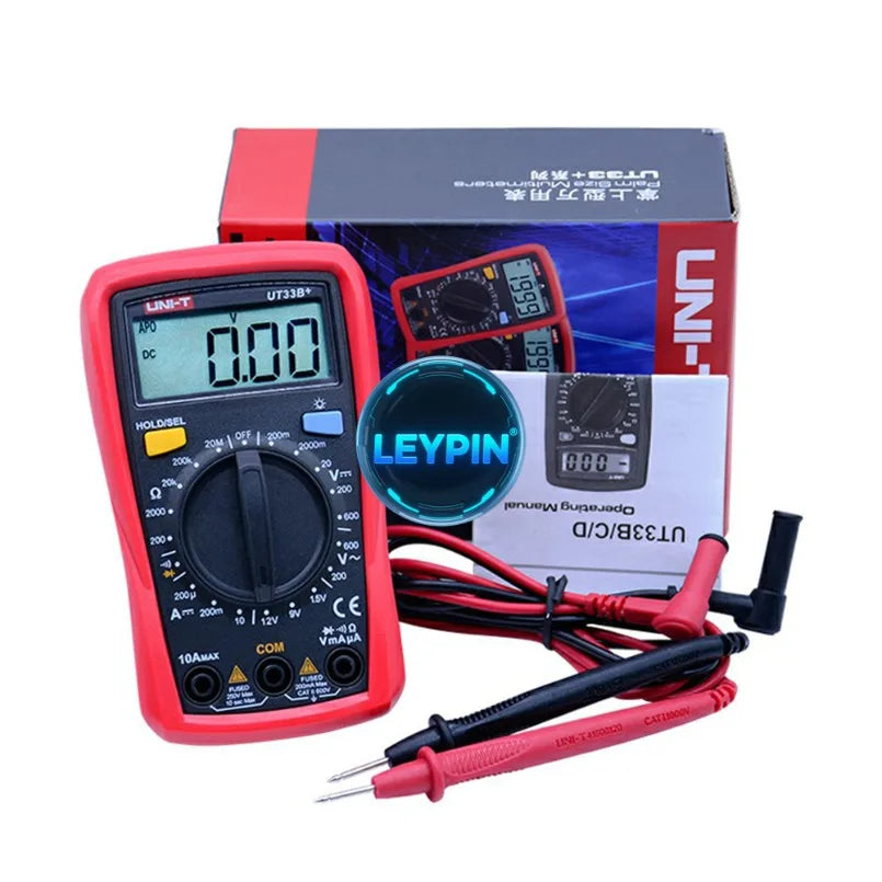 UT-33B+ LCD Backlight Voltage Meter AC DC Current Resistance +2mF Capacitance NCV Tester Digital Multimeter      lexso