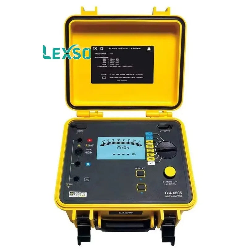 Chauvin Arnoux C.a 6505 Ca 5 Kv Insulation Tester Megohmmeter, 10 K- T Range, Programmable 40-50 V, Dar/Pi   lexso