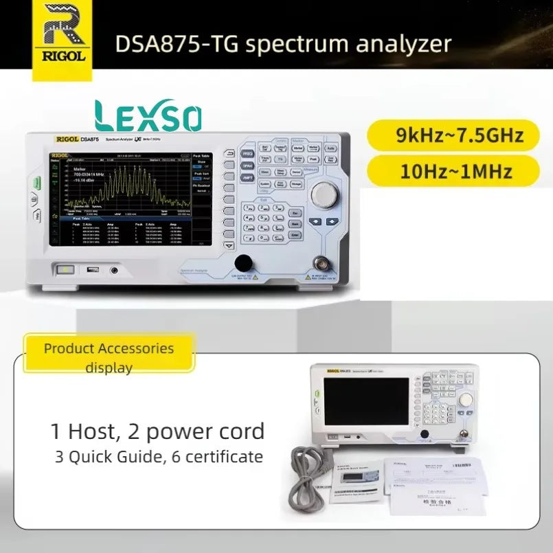 Rigol DSA815-TG 1.5GHz Wide-Screen Spectrum Analyzer Unique Testing Equipment for EMI VSWR Measurement   lexso