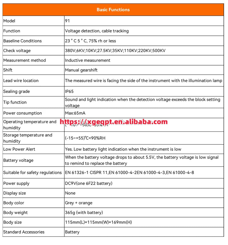 VICTOR 91380V 500KV Manual Non-Contact High Voltage Detector AC Check Grounding Equipment Test Instrument   ytdi