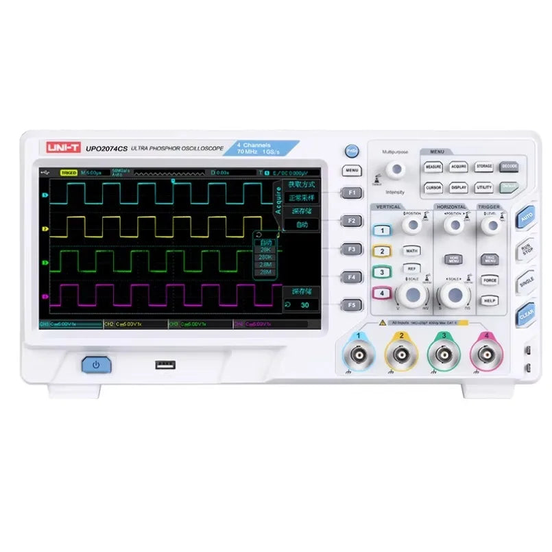 UNI-T UPO2074CS 4 Channel Digital Oscilloscope Adjustable Digital Phosphor Oscilloscope 70Mhz Benchtop Precision Laboratory lexso