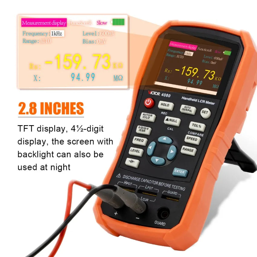 VICTOR 4080 Handheld LCR Meter Manual Auto Range With Mini USB 0.3/0.6Vrms Adjustable LS   ytdi