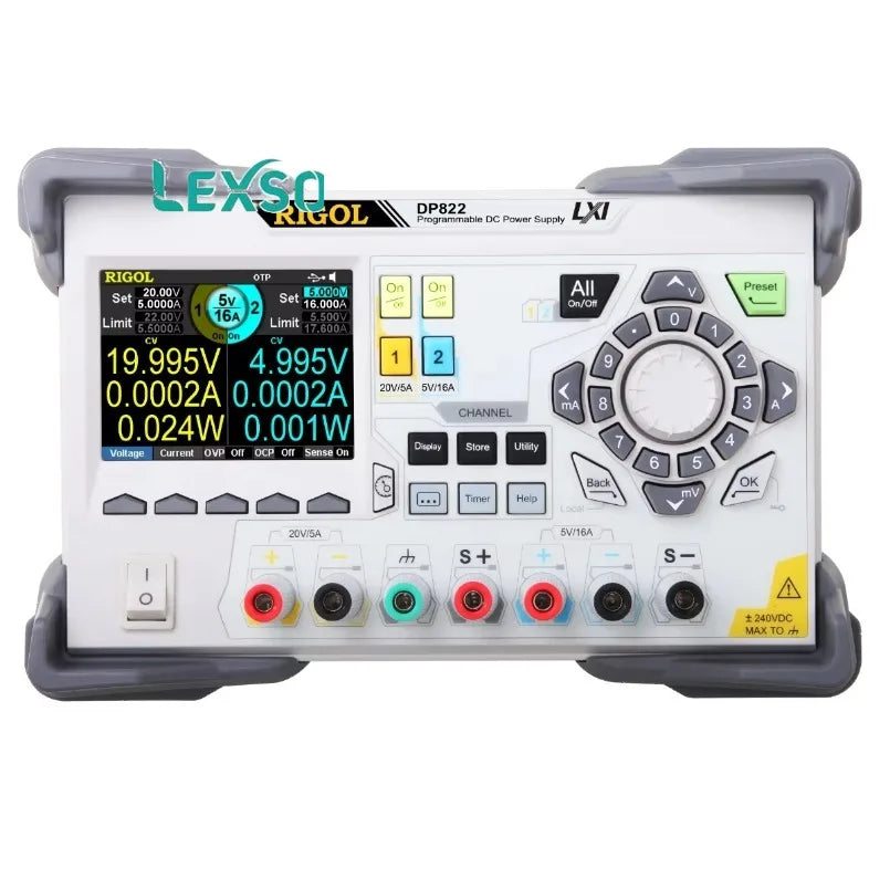 Rigol DP822 2-Channel Programmable Linear DC Power Supply (30V/3A + 5V/3A, 195W) lexso