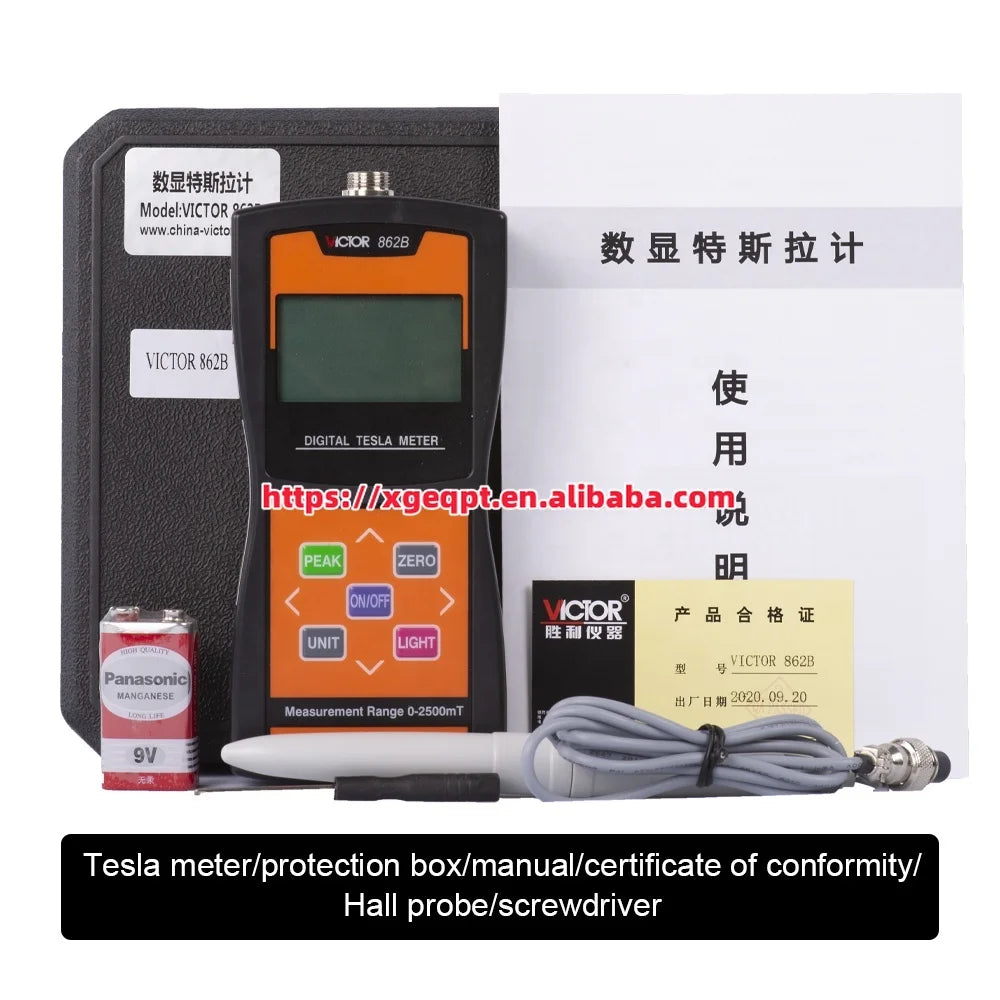 VICTOR 862B Handheld Gauss Meter Portable Digital Teslameter Buy Hall Effect Probe Gauss tesla Meter for Testing Magnets   ytdi