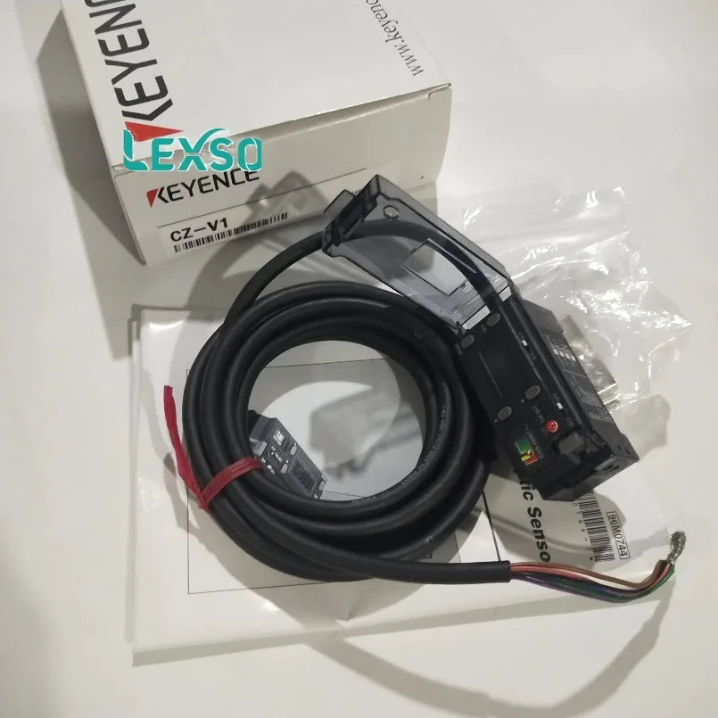 KEYENCE CZ-V1 RGB Digital Fiber Optic Sensor Amplifier for Color Mark & Label Detection lexso