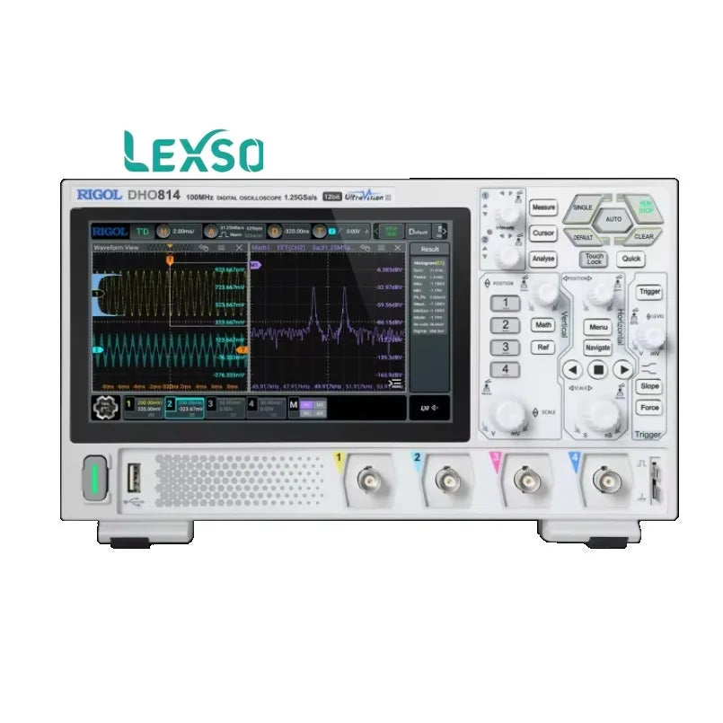 RIGOL DHO814 Premium Quad-Channel 100MHz High-Bandwidth Digital Oscilloscope 1.25 GSa/s Sample Rate 12-Bit Resolution  lexso