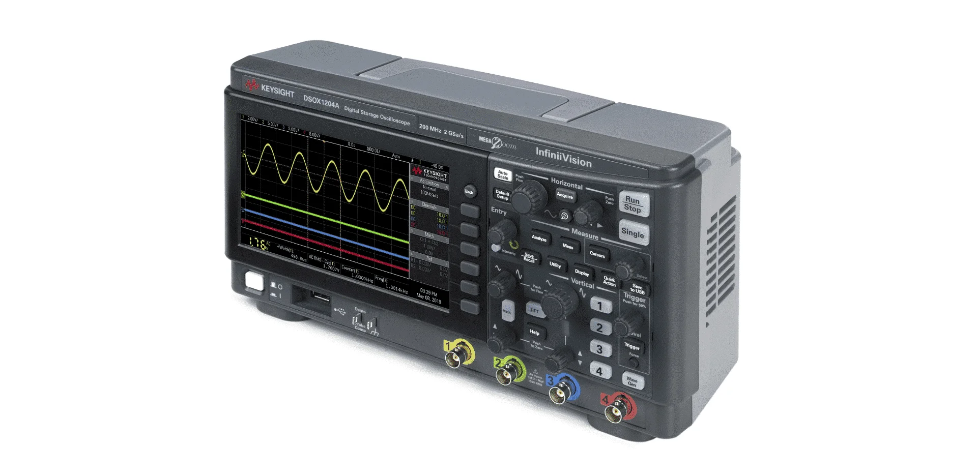 Keysight DSOX1204A Digital Storage Oscilloscope 4 Channels 200 MHz 2 GSa/s 8 Bit
