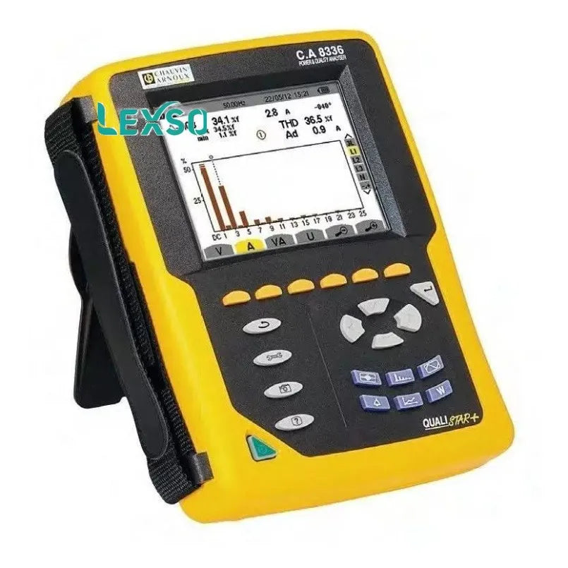 Qualistar Power Quality Analyzer Chauvin Arnoux C.a 8336 With 5 Voltage 4 Current Inputs, 1000v Iii, 600v Iv   lexso