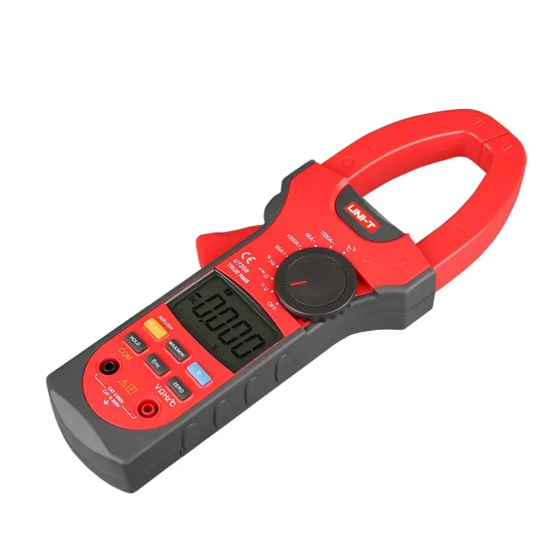 UNI-T UT208 AC DC Digital Clamp Meter True RMS Auto Range Ammeter Resistance Frequency Temperature Test lexso
