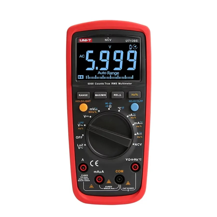 UNI-T UT139S True RMS Digital Multimeters Auto Range NCV Temperature Res Freq with Voltage Current and Capacitance Measurement    ytdi