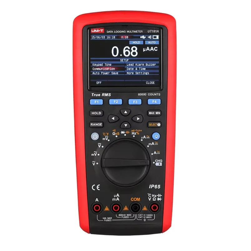 UNI-T UT181A 10A 1000V Electric Multimeter Precise LCD Digital Meter True RMS Datalogging Digital Multimeters Voltmeter lexso
