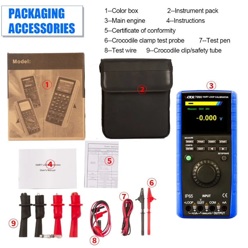 VICTOR VC 709H Max Voltage 30V Power Consumption About 360mA/5V Storage Humidity 90%RH Loop Calibrator LS   ytdi