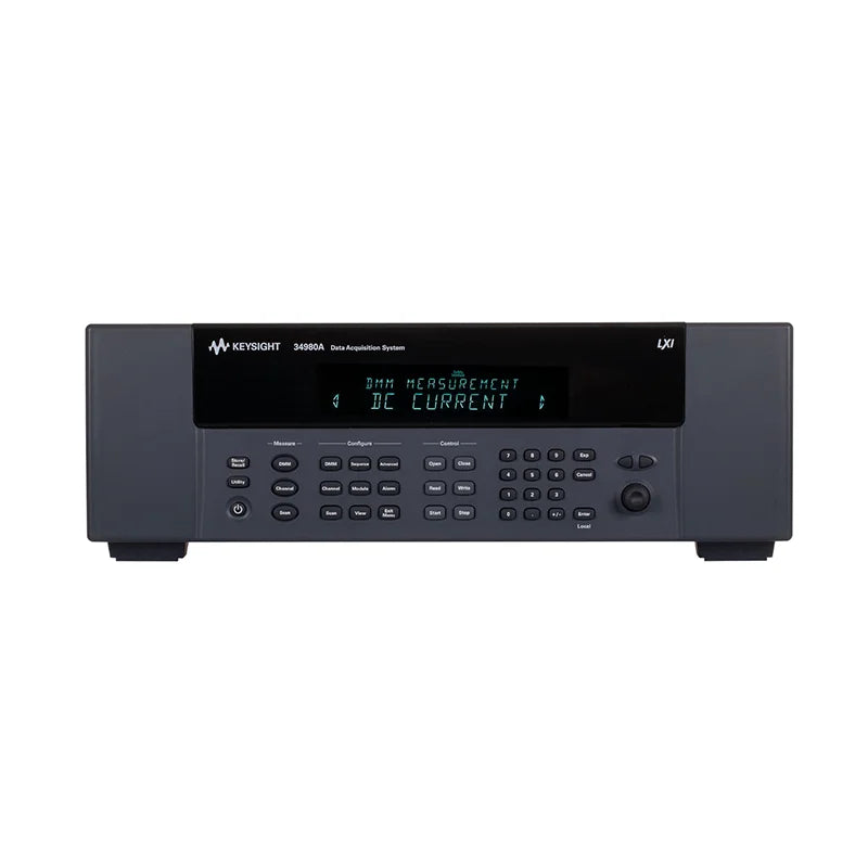 Keysight 34980A Multifunction Switch / Measure Unit: Slots/Modules, 8 / 21; Max BW, 45 MHz; Max Scanning Speed: 1,000 ch/sec