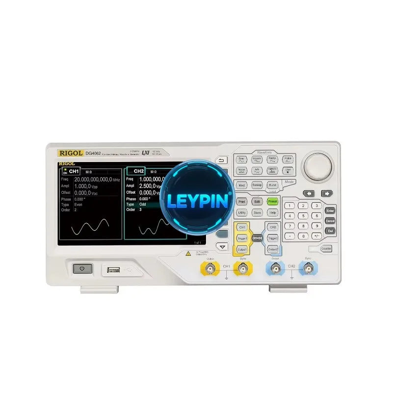 RIGOL DG4062 2-Channel Waveform Generator 60MHz 500Msa/s 7-inch WVGA Large Screen Accurate Measurement     lexso