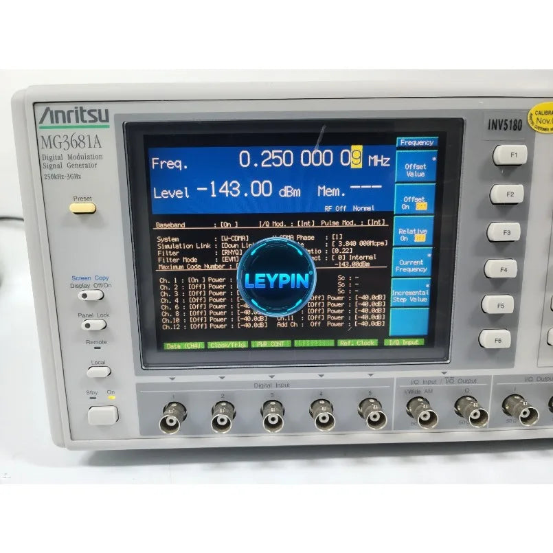 Anritsu MG3681A Digital Modulation Signal Generator 250 kHz to 3 GHz GSM/WCDMA     ytdi
