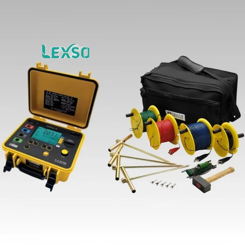 Chauvin Arnoux 6470N TERCA 3 Earth Tester Offering Soil Resistivity, Earth Coupling and Continuity Measurements CA6470N   lexso