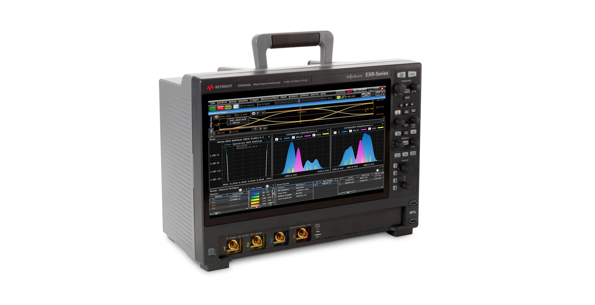 TTLTES Keysight EXR404A Infiniium EXR-Series Oscilloscope 4 GHz 4 Channels 16 GSa/s Sample Rate