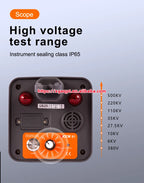 VICTOR 91380V 500KV Manual Non-Contact High Voltage Detector AC Check Grounding Equipment Test Instrument   ytdi