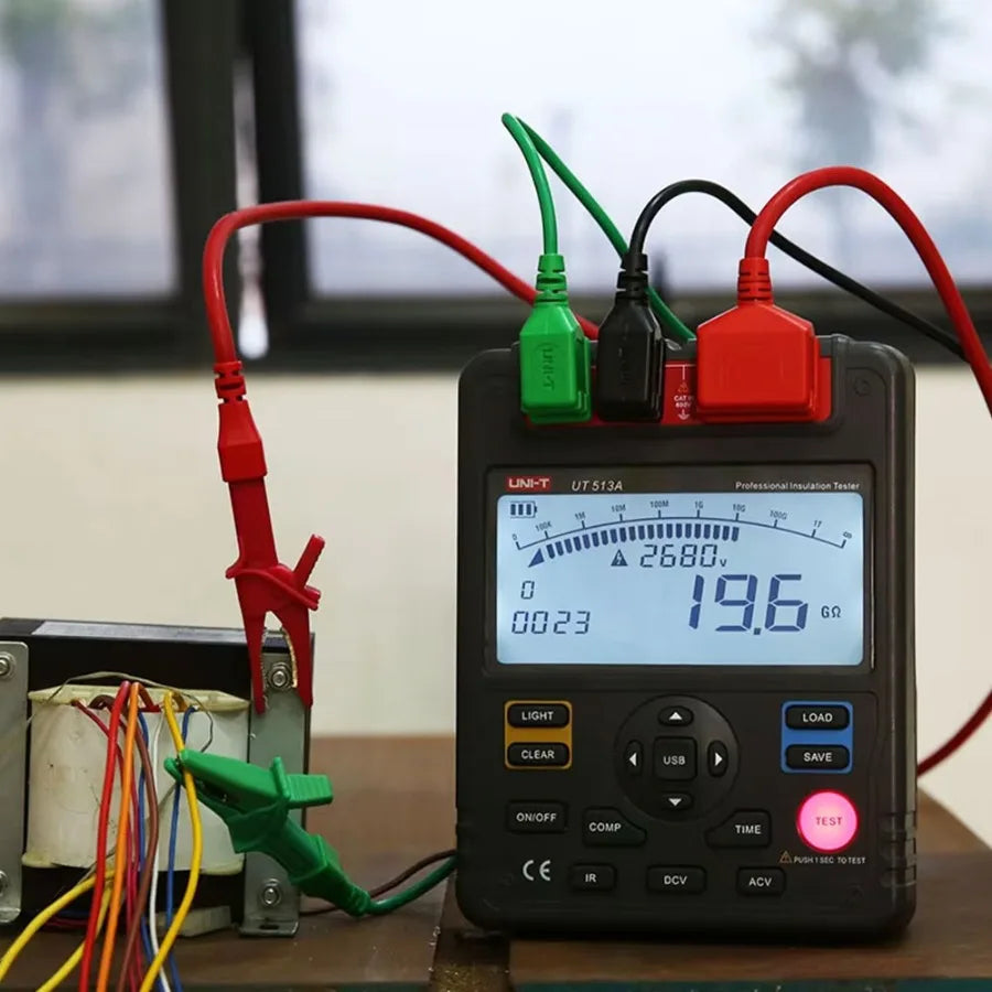 UNI-T UT513A Insulation Resistance Tester 5000V AC DC Voltmeter Automatic Range Digital Megohmmeter LS    ytdi
